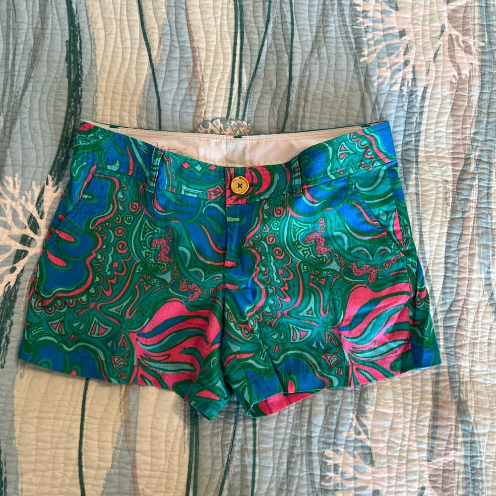 Lilly Pulitzer The Callahan Neon Shorts Size 8